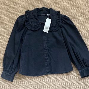 Brand new Levi Jean ruffle shirt